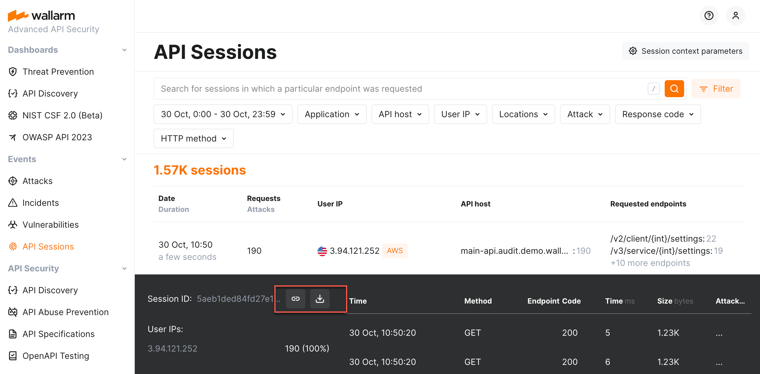 !API Sessions - sharing session information