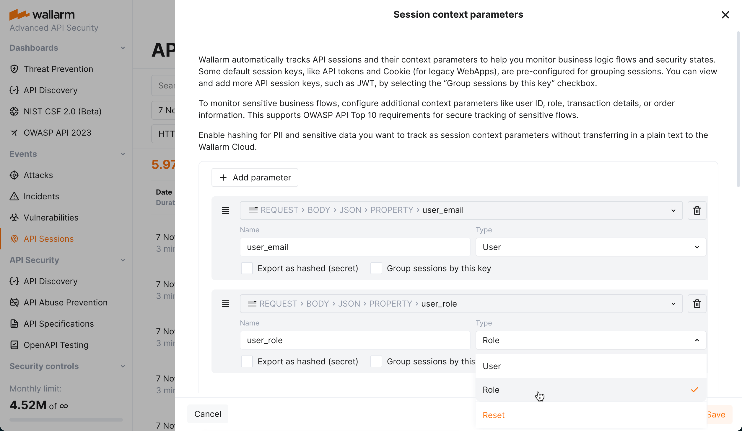 !API Sessions - user and user role setup