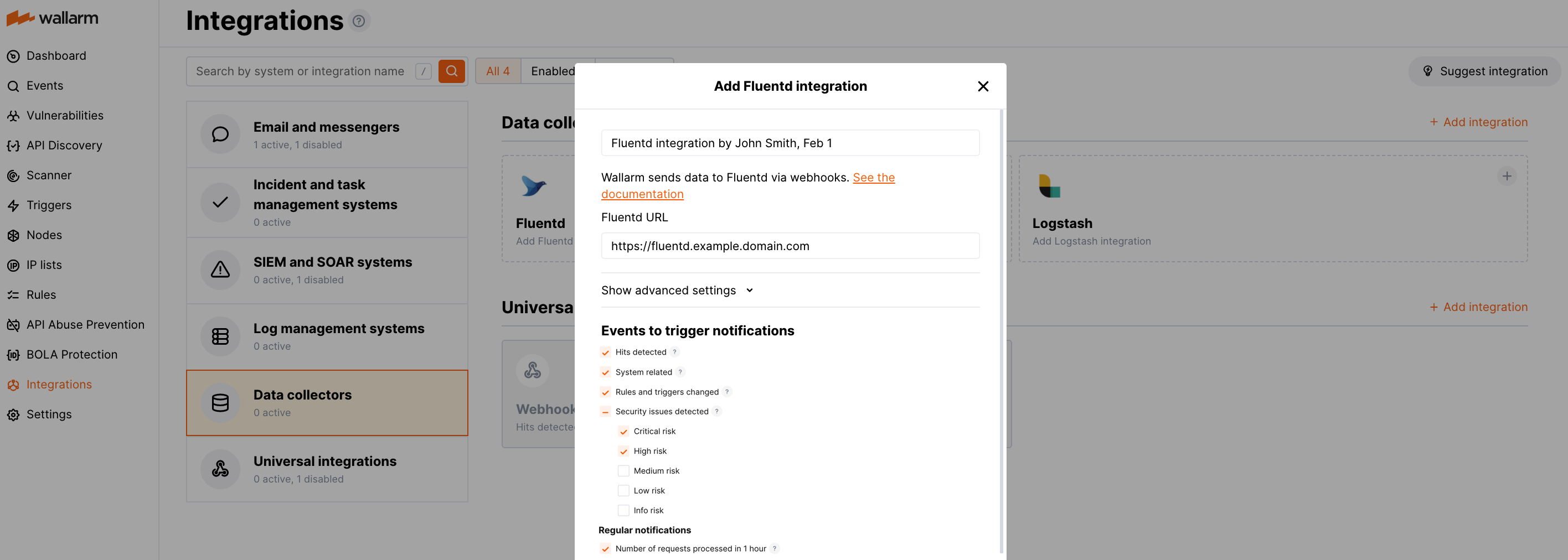 Fluentd integration