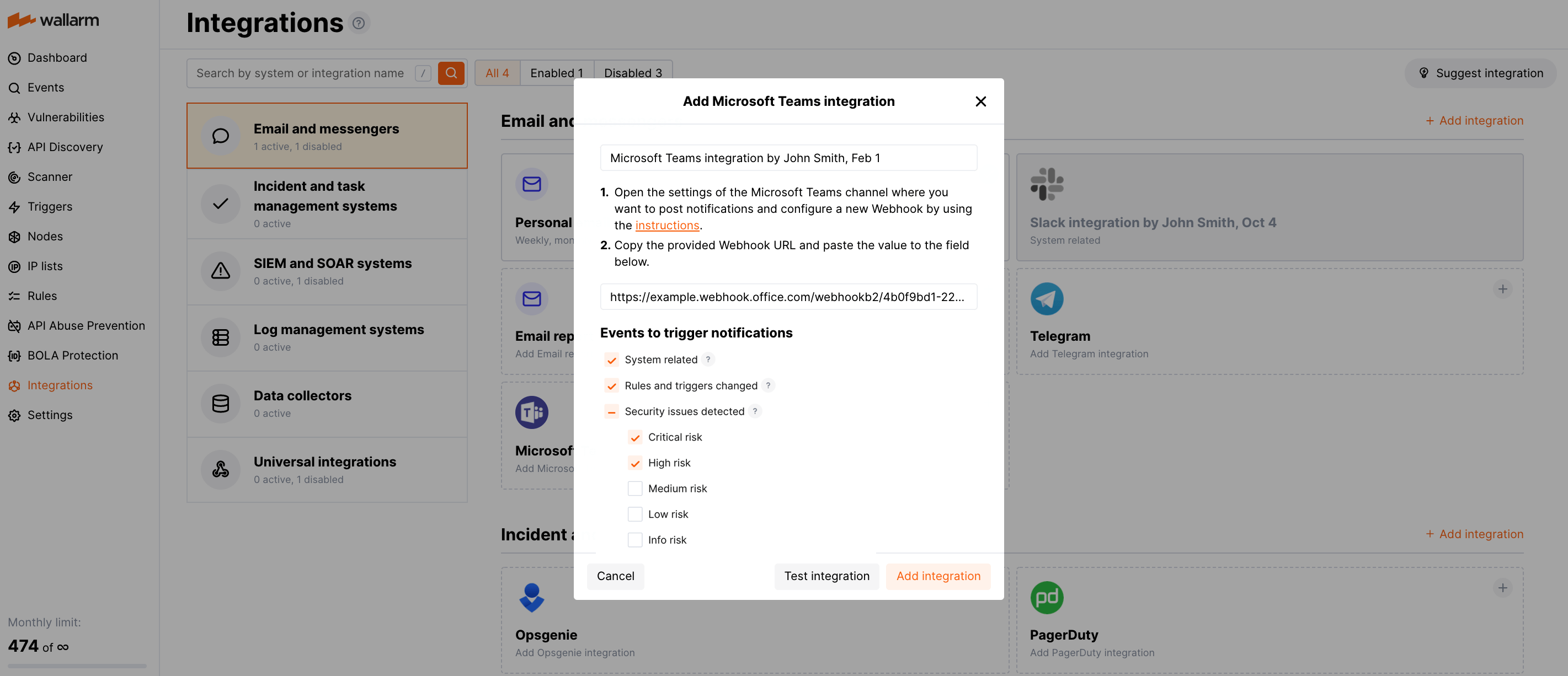MS Teams integration